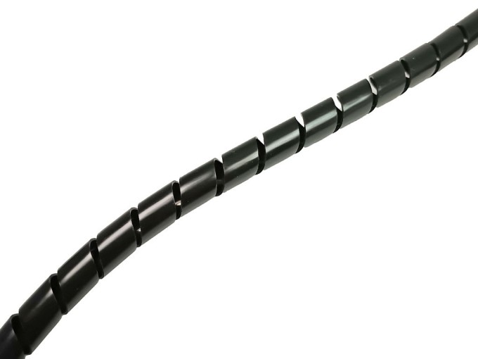 Vinutá polyetylénová bužírka BFST-12-BK pro svazky 12-35 mm, černá