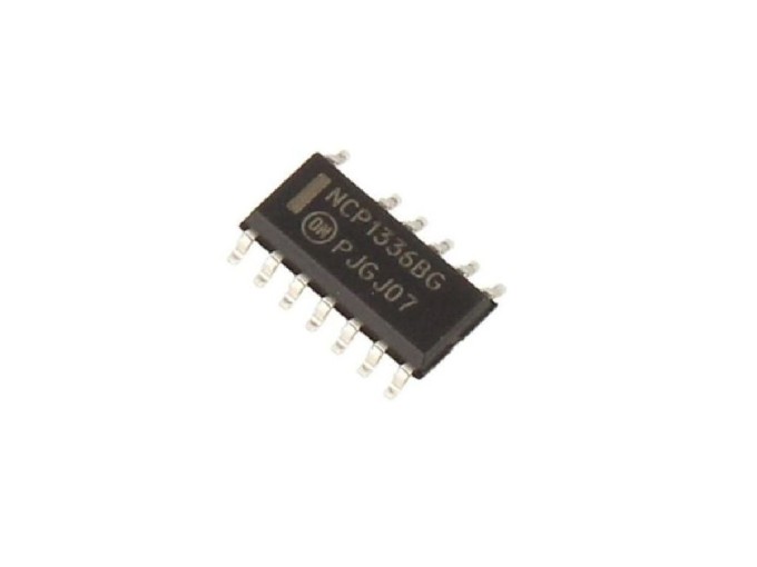 NCP1336BDR2G - AC/DC spínač, PWM kontrolér, SOIC-14