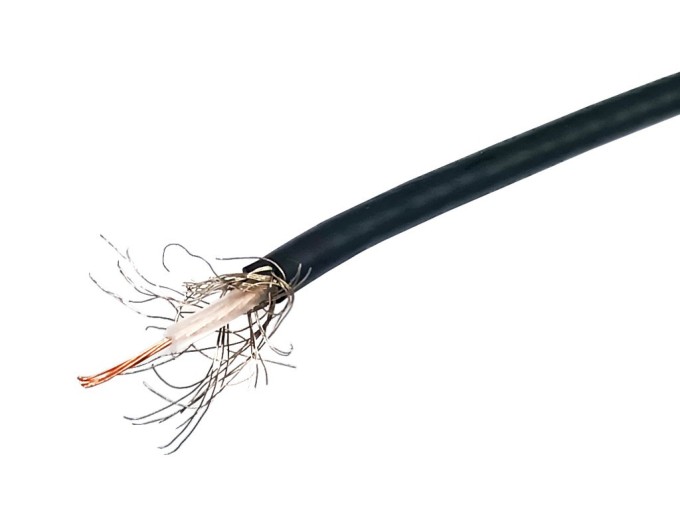 Koaxiální kabel RG174/U, 50 Ohm, černý