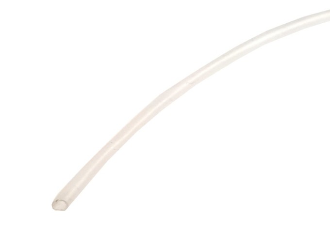 Silikonová bužírka průměr 0.5 x 0.2 mm, bílá, metráž