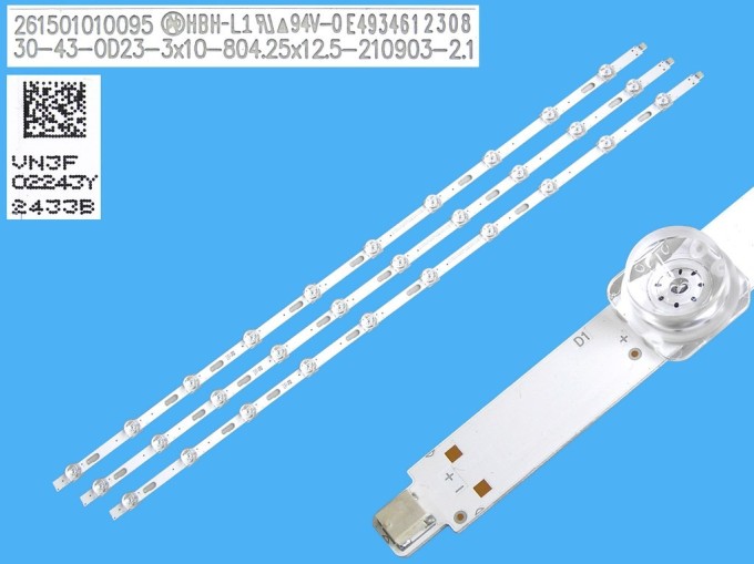 LED podsvit 804mm pro Samsung 43CU7172 - 3 kusy