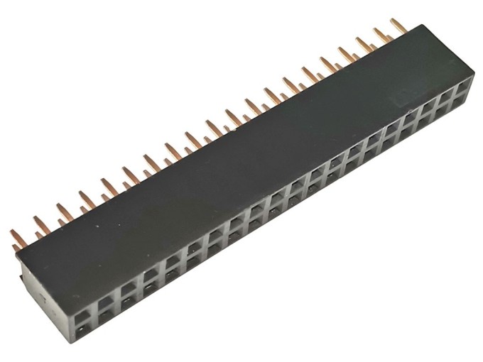 Zásuvka pro lištu 40 pinů THT 2.54mm