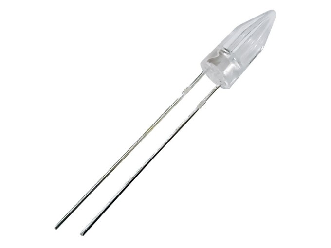 LED dioda RGB 5mm, kulatá, blikající, OST1MC58K1B, 500-750mcd/20mA (Uf=4,50V), čirá, 180deg