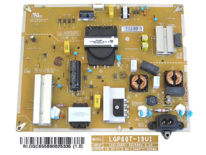 LCD modul zdroj EAY65589002 / Power supply assembly LGP60T-19U1 / EAY65589002