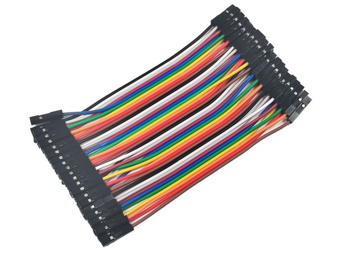 Propojovací vodiče Dupont 40 pin, 10cm, samice - samice