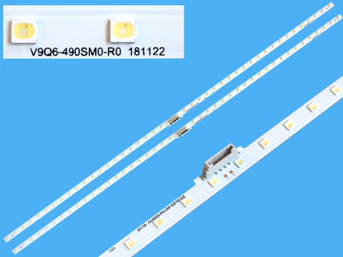 LED podsvit EDGE 532mm SAMSUNG sada 2 kusů/ LED Backlight edge 532mm - 44 LED BN96-48258A / 19Y_Q60_STC490A97_3030F_Blue_44ea_Rev2.0_181112