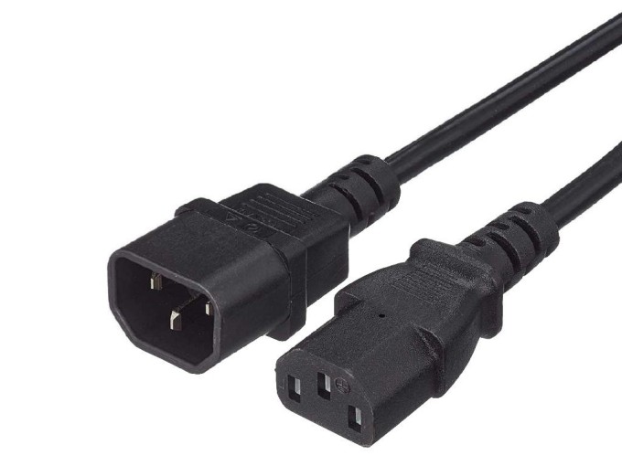 PremiumCord Napájecí prodlužovací kabel 2m s IEC 320 C13/C14