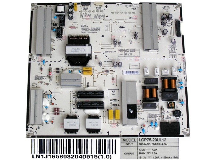LCD modul zdroj EAY65893204 / Power supply assembly LGP75-20UL12 / EAY65893204