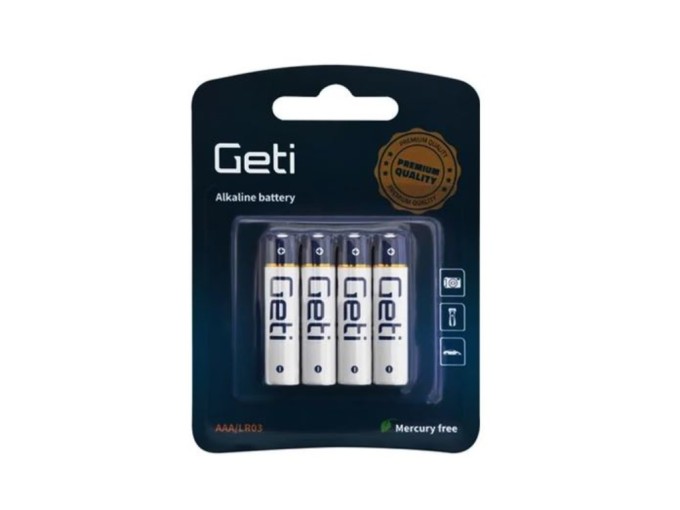 Geti Alkalické Baterie AAA LR06 - Balení 4ks
