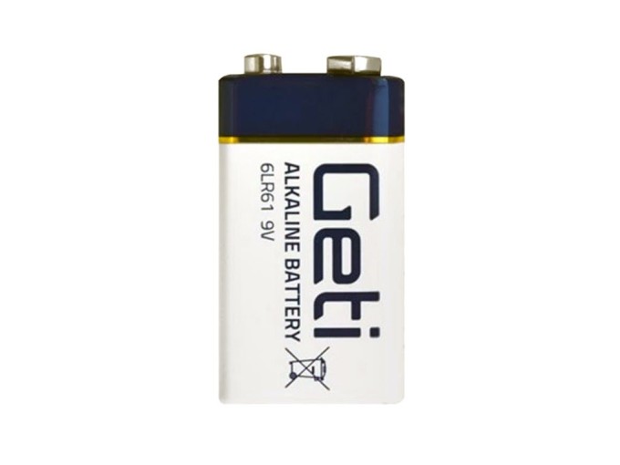 9V Alkalická Baterie Geti 6F22 / 6LR61