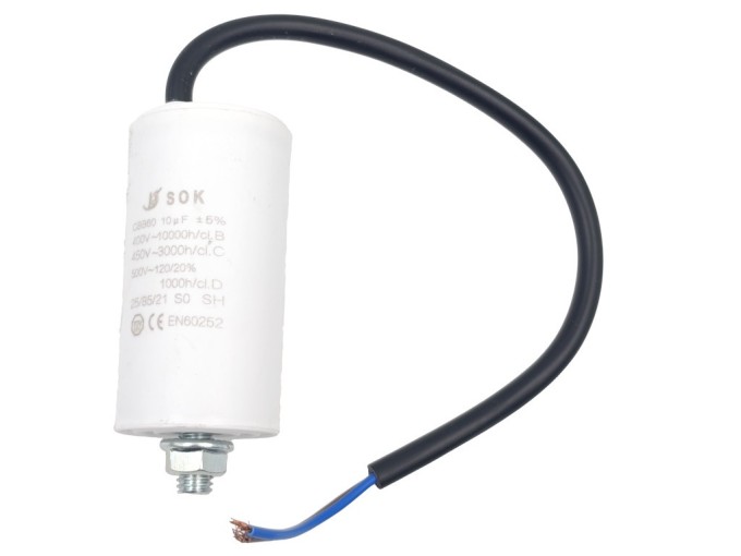 Kondenzátor rozběhový 10uF - kabel TC886HS