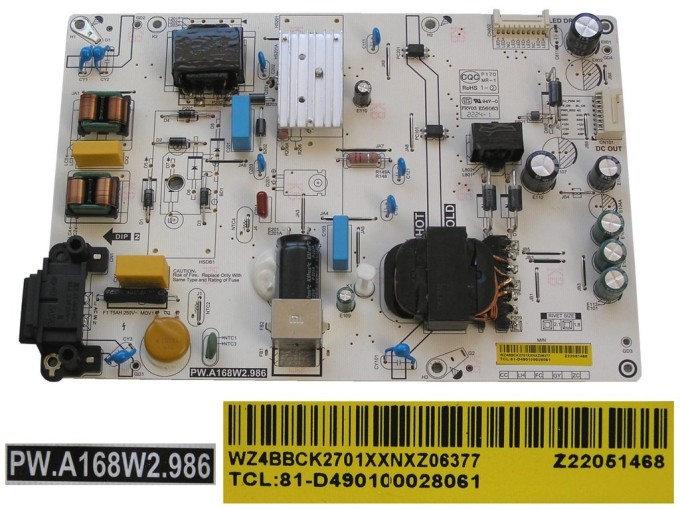 LCD modul zdroj Xiaomi L50M7-EAEU / SMPS Power board  PW.A168W2.986 / Z22051468