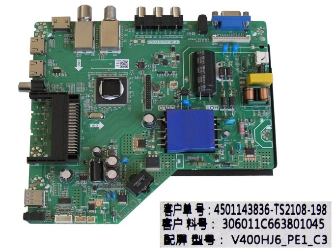 LCD modul základní deska ECG LE40N1TS / main board Z21092814-0A00155 / TP.MS3663S.PB801