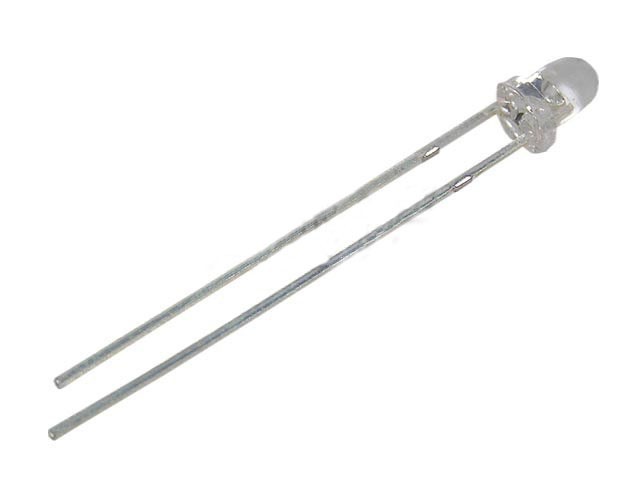 Bílá LED dioda 3mm s vysokou svítivostí 9000mCD