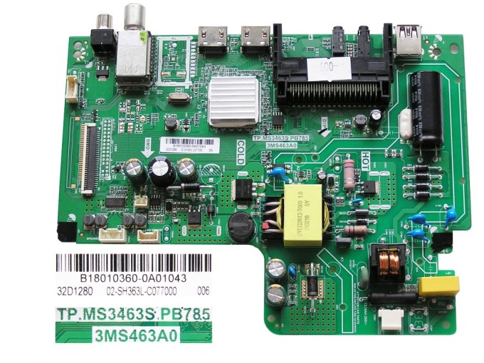 LCD modul základní deska Kruger & Matz KM0232T / Main board B18010360-0A01043 / TP.MS3463S.PB785