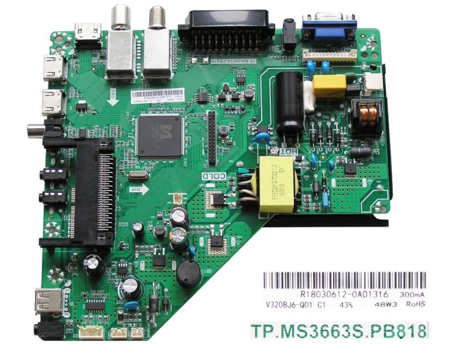 LCD modul základní deska Smart Tech LE-32Z1TS  / main board  V320BJ6-Q01 C1/TS1811-153 / TP.MS3663S-PB818