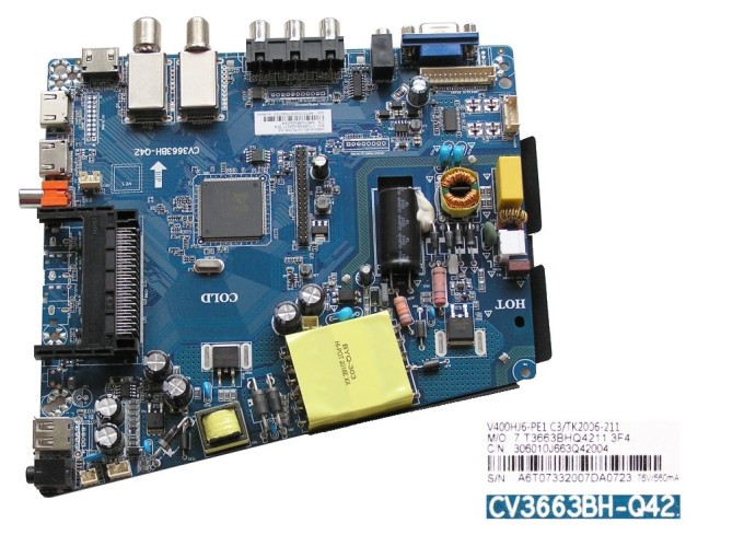LCD modul základní deska TD SYSTEMS K40DLX11F / main board CV3663BH-Q42 / V400HJ6_PE1_C3 / TK2006-211