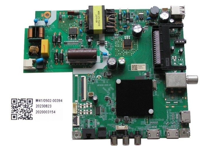 LCD modul základní deska  KIVI 40F750NB / Main board MT92161-ZC01-01  /  M41/0502-00394 / 20230823