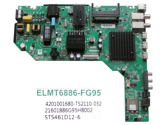 LCD modul základní deska SMART TECH 55UA10V3  / Main board ELMT6886-FG95 / 209BE632763F / C21111937-2A00636 / ST5461D12-6