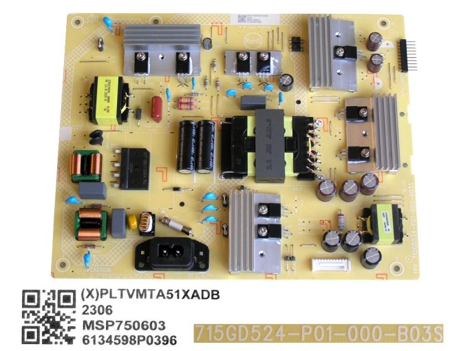 LCD modul zdroj Philips 75PUS7608/12 FZ1A /  PLTVMTA51XADB / SMPS power supply board 715GD524-P01-000-B03S