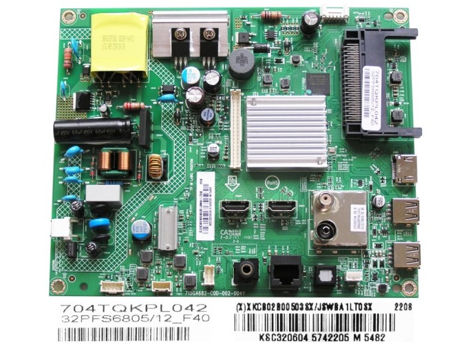 LCD LED modul základní deska Philips XKCB02B00503SX/JSWBA1LT0SX / Main board assy 715GA682-C0D-002-004Y / 704TQKPL042