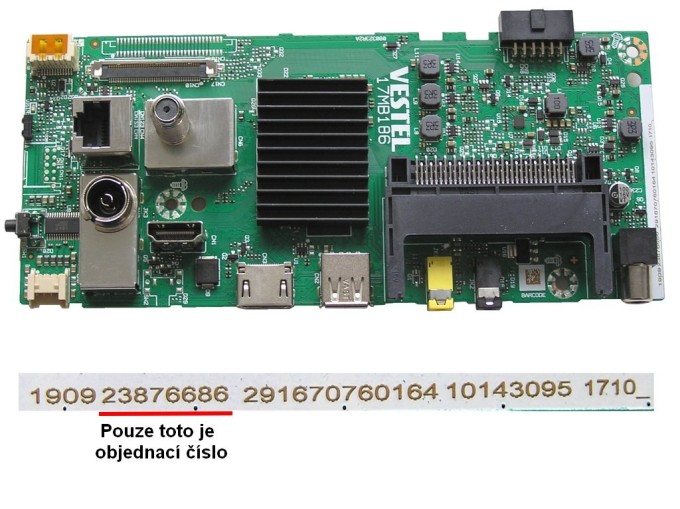 LCD modul základní deska 17MB186 / Main board 23876686 JVC LT-32VAF3335