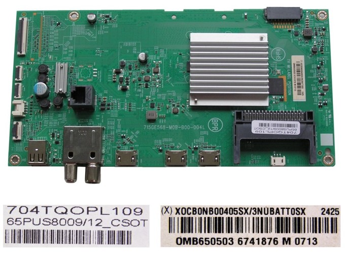 LCD LED modul základní deska Philips 65PUS8009/12   X0CB0NB00405SX/3NUBATT0SX / Main board assy 715GE568-M0B-B00-004L / 704TQOPL109