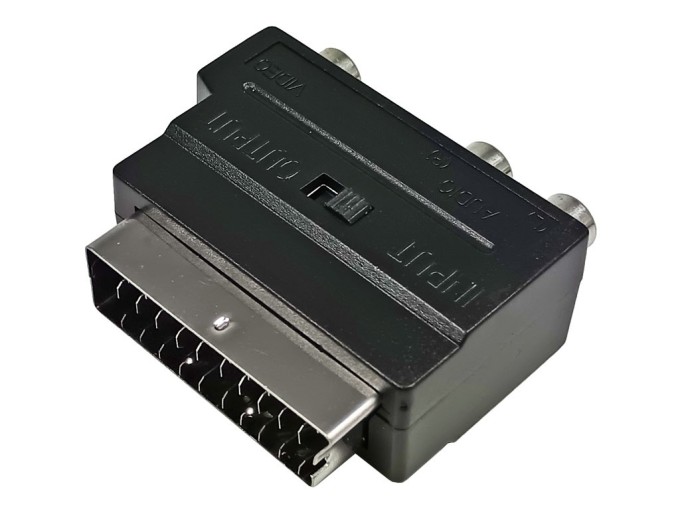Redukce SCART na SCART a 3xCINCH s S-VHS