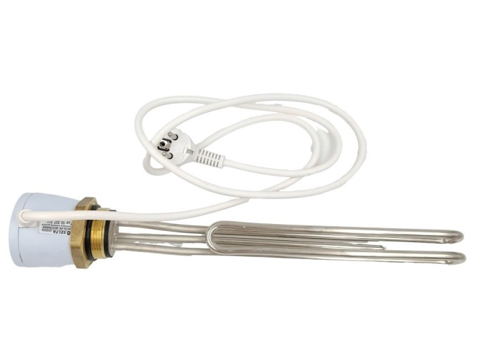 Topné těleso 3000 W 230 V s termostatem závit G 6/4" nikl