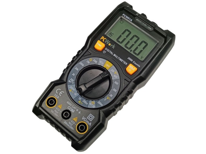PCW01A digitální multimetr s manuální volbou rozsahů CAT III 600V