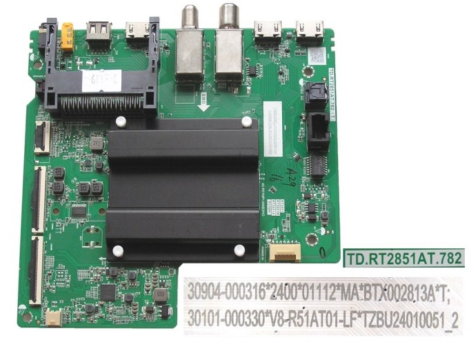 LCD LED modul základní deska TCL 58V6BX1 30904-000316-2400 / Main board assy TD.RT28851AT.782