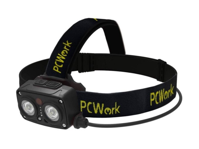PCWork PCW12G nabíjecí LED čelovka 720 lm s USB-C a pohybovým senzorem