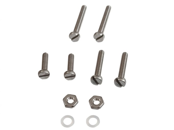 Montážní sada M2.5 pro MM gramofonové přenosky se zlatými šroubky 10 mm a 14 mm