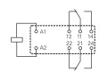 Relé 6V DC 2 x 250V AC / 8A, 30V DC / 8A RT424006, 6-1393243-1 TE Connectivity