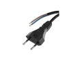Kabel napájecí Flexo šňůra PVC 2× 0,75mm2, délka 3m, černá