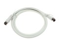 Kabel antenní - účastnická šňůra satelitní SAT- 2.5m - bílý