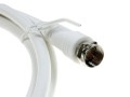Kabel antenní - účastnická šňůra satelitní SAT- 2.5m - bílý