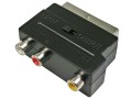 Redukce SCART na SCART a 3xCINCH s S-VHS