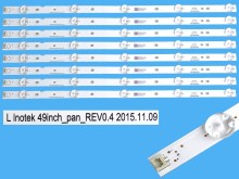 LED podsvit pro LCD TV Panasonic 49", 8 pásků 510mm DLED TOTAL ARRAY L Inotek