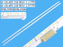 LED podsvit EDGE 604mm sada LG 2 kusy 66 LED 6916L3138A 6916L3139A pro 55" V18 ART3