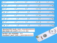 Sada LED podsvícení 855mm pro TV ChangHong a Hitachi - 8 kusů