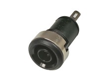 Panelová zdířka 10A - černá BC-124/B