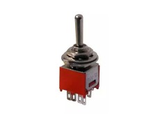 Páčkový přepínač 3 polohy 6pin ON-OFF-ON mini