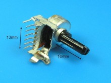 Potenciometr stereo otočný 20kΩ A č.14 s odbočkami pro loudness