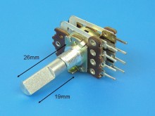 Potenciometr stereo 10k / A s odbočkami pro loudness