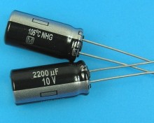 Panasonic NHG elektrolytický kondenzátor 2200uF/10V - 105°C