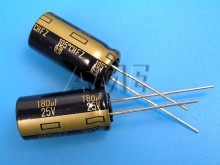 180uF 25V 105°C Panasonic HFZ Elektrolytický Kondenzátor Low ESR