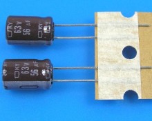 Kondenzátor elektrolytický 56uF/63V Nippon KY, low ESR, dlouhá životnost
