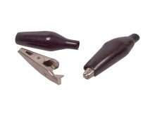 Měřicí krokodýlek letovací 35mm - černý