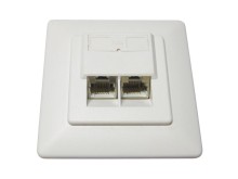 Zásuvka RJ45 2x8/8 LSA pro zapuštěnou montáž CAT5e